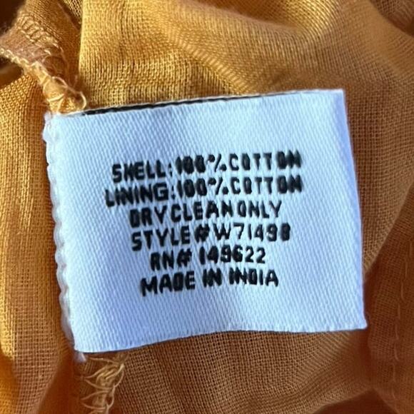 Walter Baker Misty Eyelet Ruffle Mini Dress Ginger Eye Yellow Strappy Size 8 - Picture 9 of 9